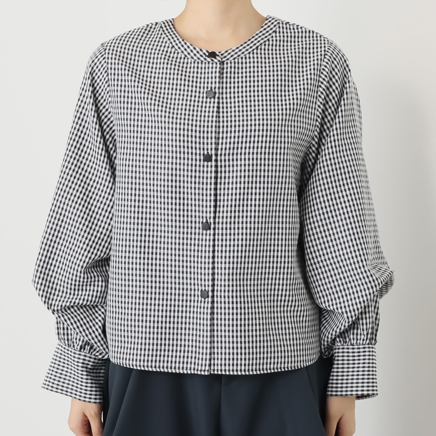 コモエリークローゼット タックで遊ぶ ボリュームスリーブ ２ウェイブラウス