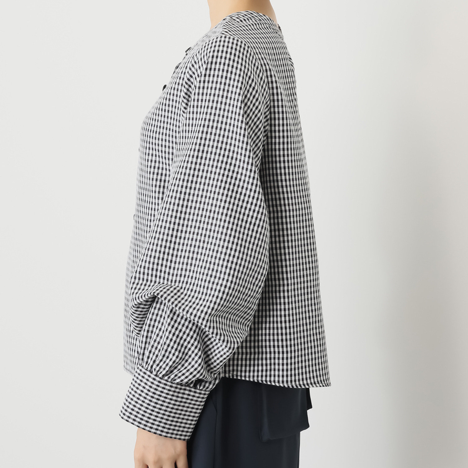 コモエリークローゼット タックで遊ぶ ボリュームスリーブ ２ウェイブラウス