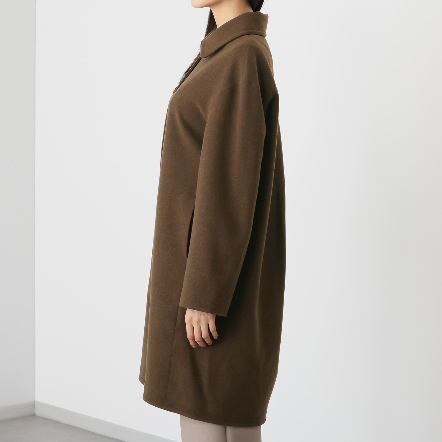 クーラム ウールレット ステンカラーコート