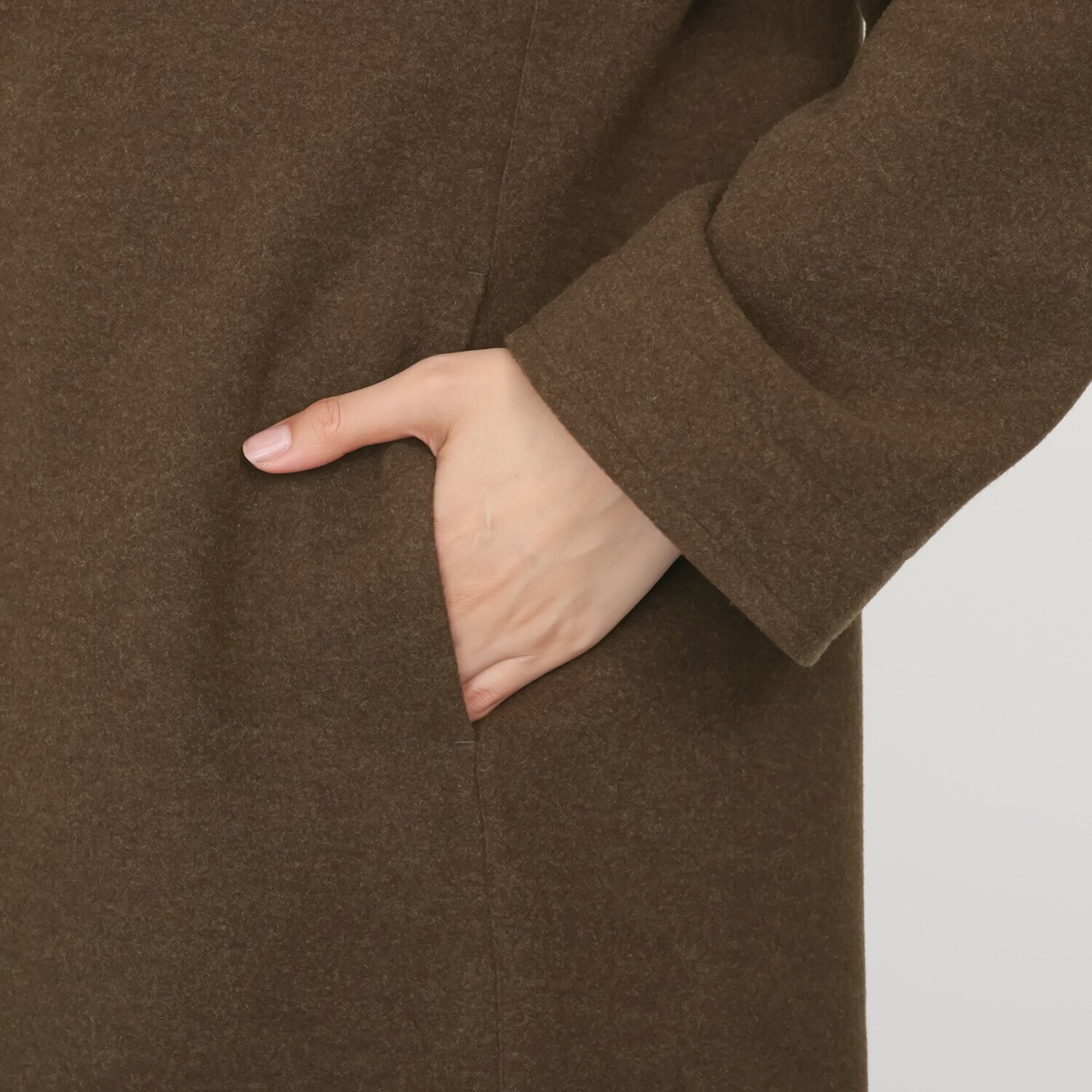 クーラム ウールレット ステンカラーコート