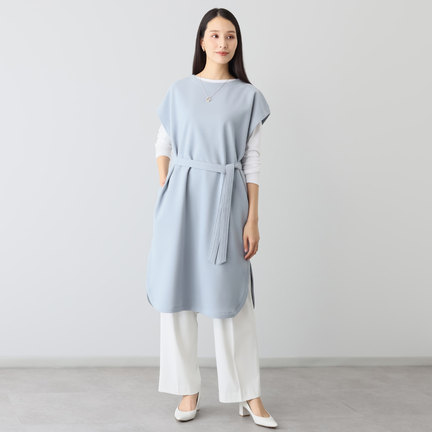 クーラム ストレッチジャージー ロングポンチョ