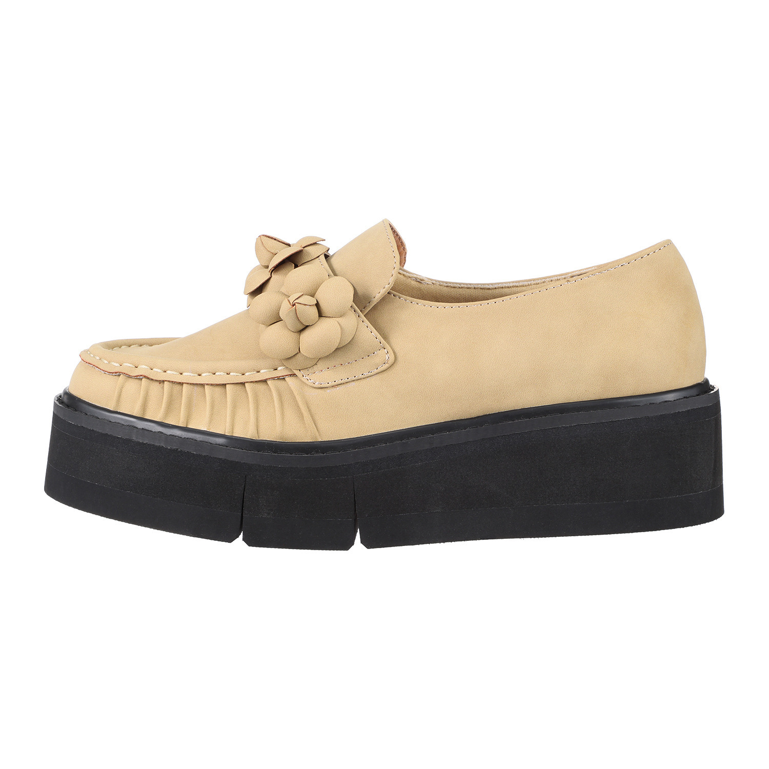 パドルージュ フラワーモティーフ 厚底ローファー