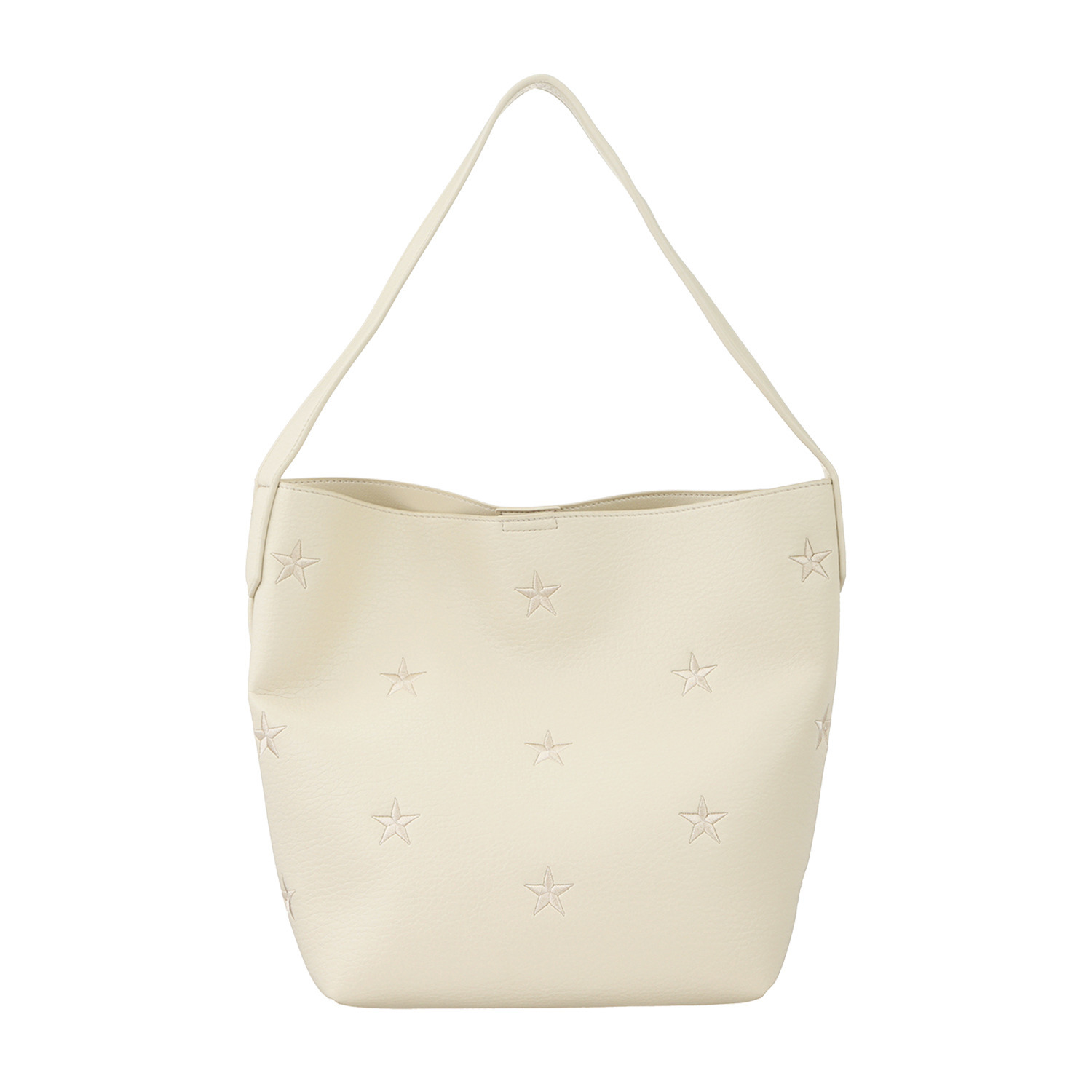 クーコ 星柄刺しゅう ワンショルダーバッグ