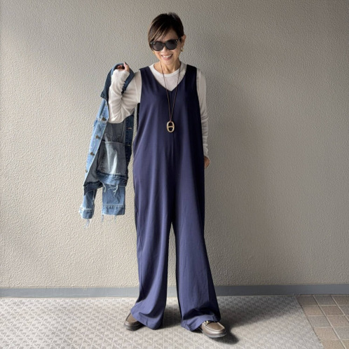 ラソエヌサーティスリー　ディグリーズ　ポンチ　サロペットパンツ