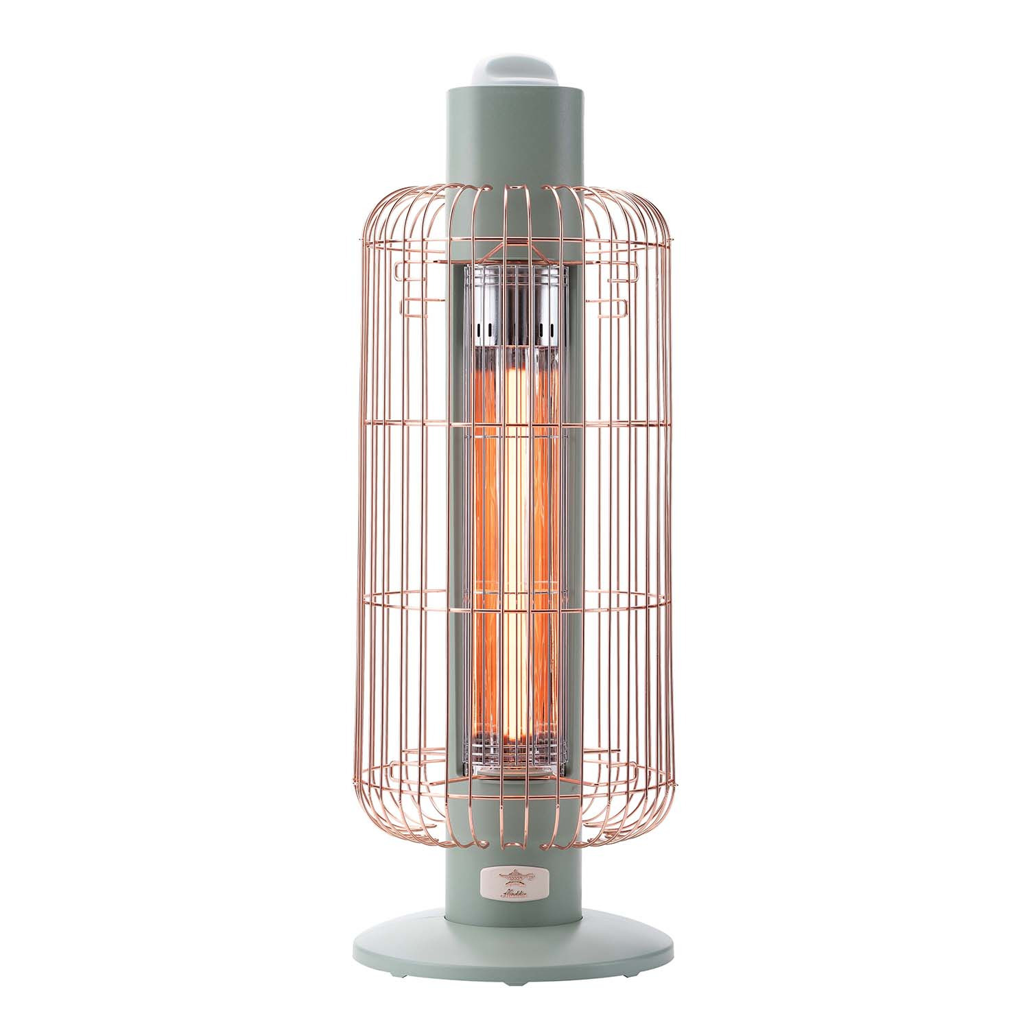 アラジン 約０．２秒で発熱！ すばやく暖かく 持ち運びもできる 遠赤グラファイトヒーター “トリカゴ” ＜限定生産の 　ピンクゴールドガード＞