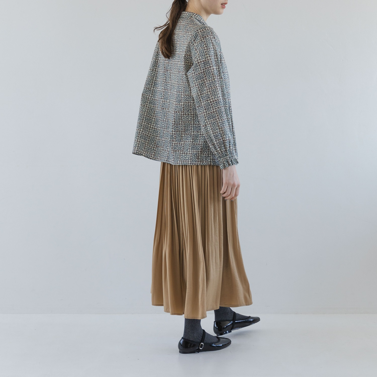 ソソット リバティプリント タナローン シャーリングブラウス