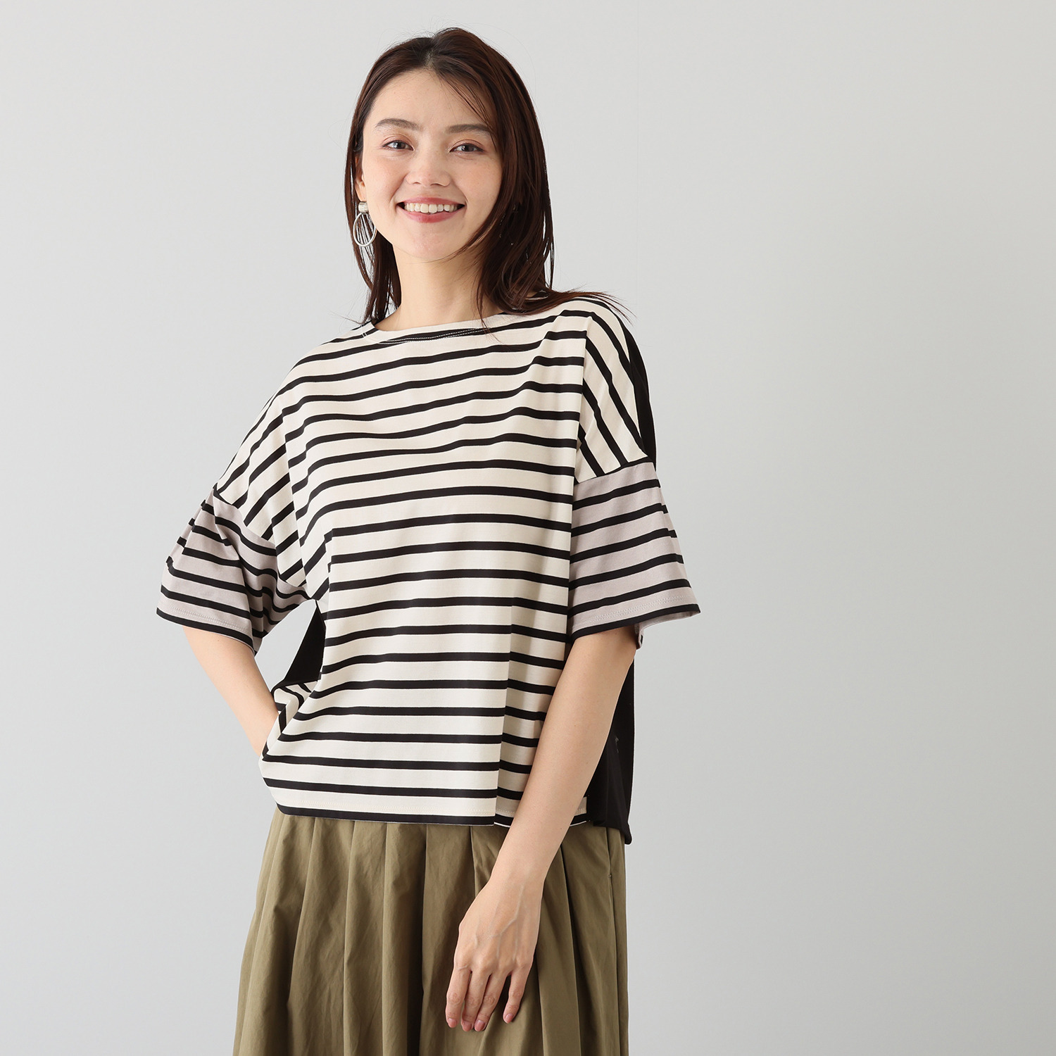 ポンデシャロン 日本製 クレイジーボーダー Ｔシャツ