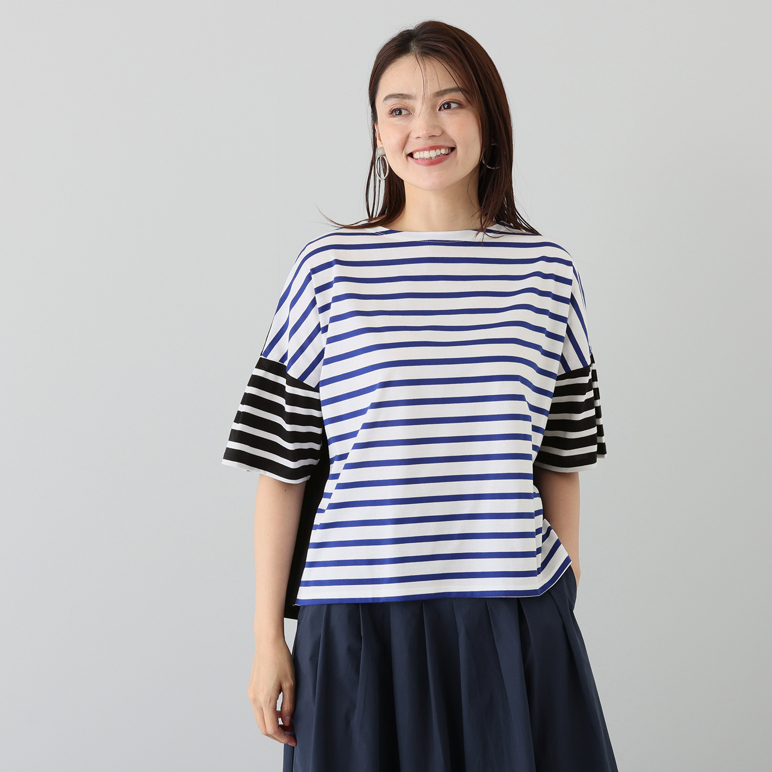 ポンデシャロン 日本製 クレイジーボーダー Ｔシャツ