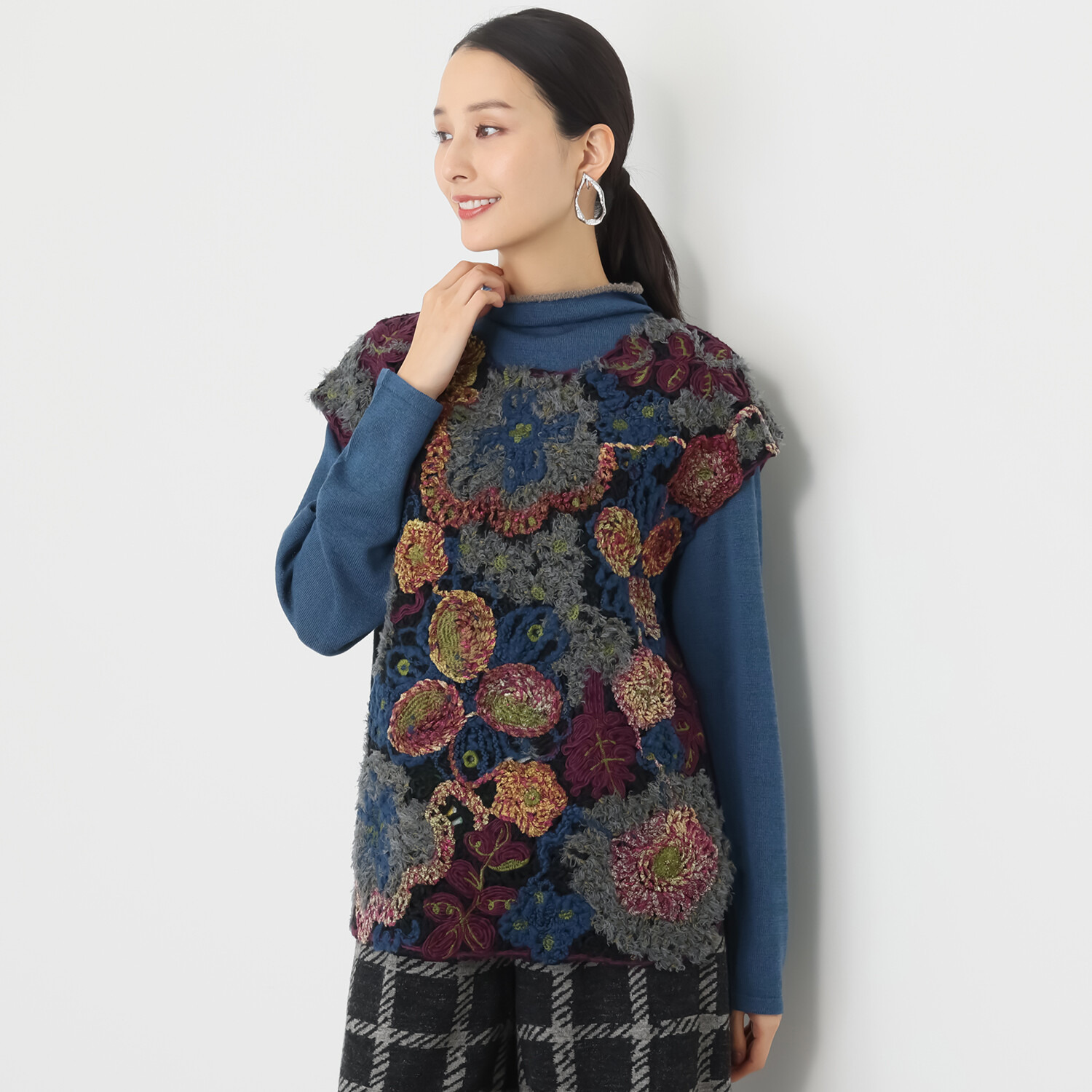 エム　アンド　キョウコ オールコード刺しゅう ベスト