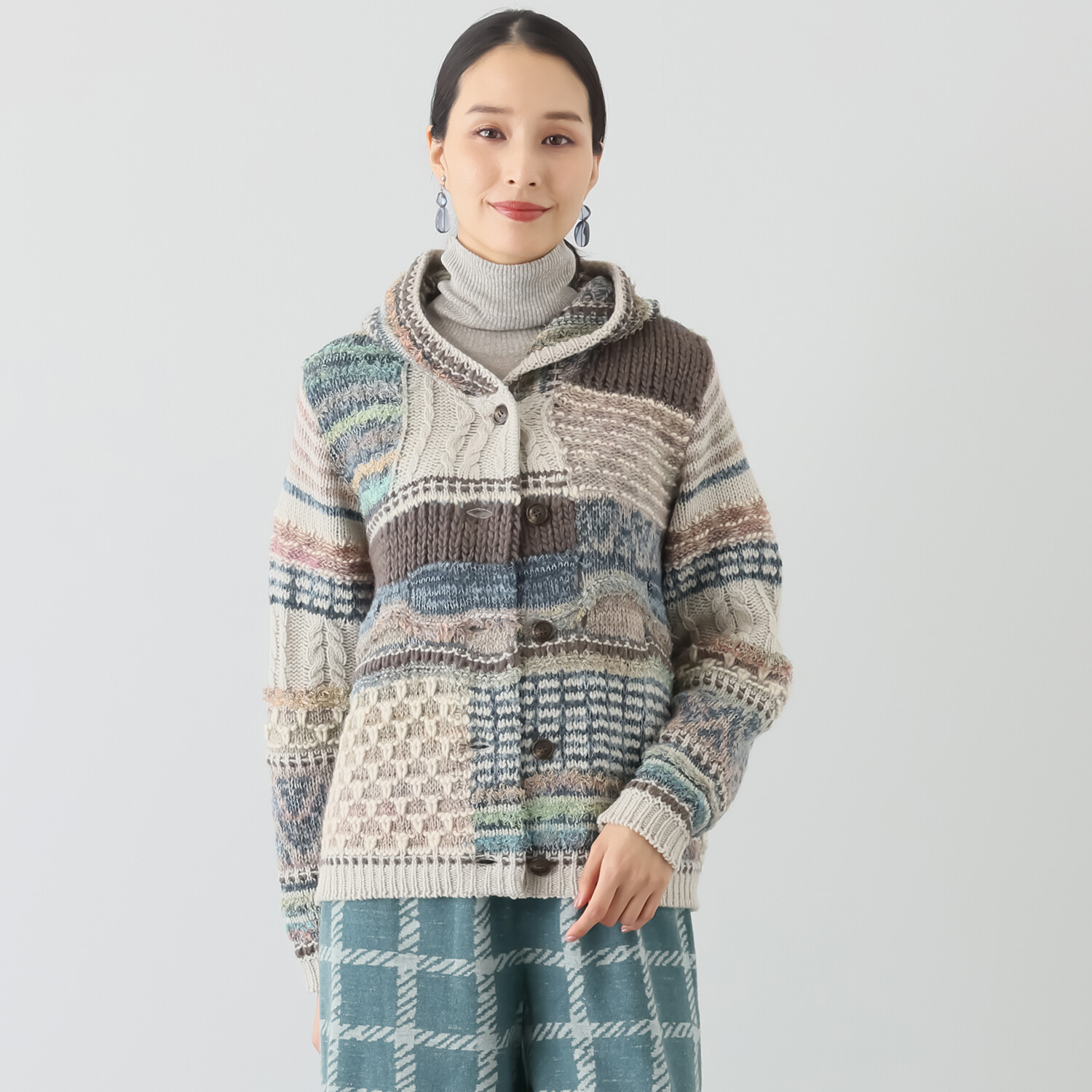 エム　アンド　キョウコ フード付 カーディガン