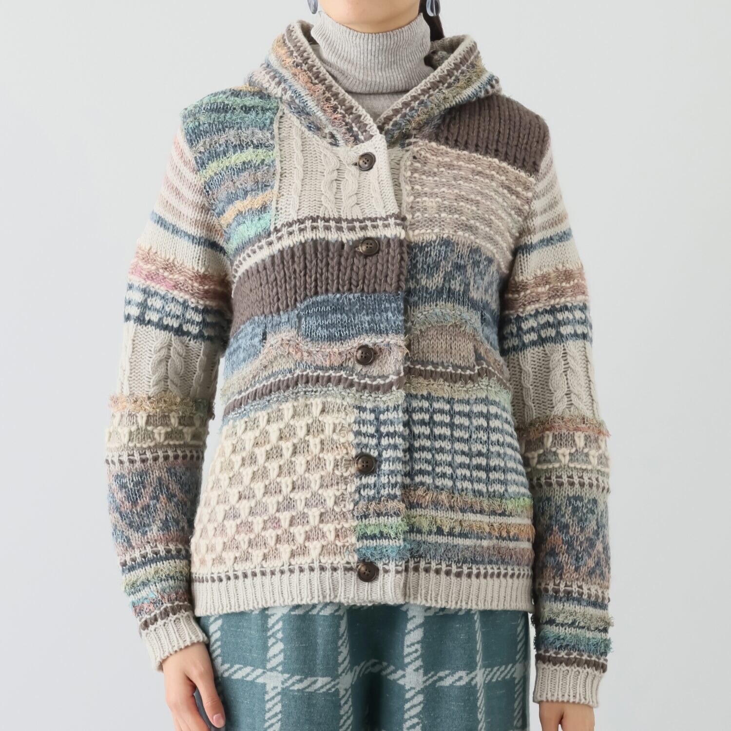 エム　アンド　キョウコ フード付 カーディガン