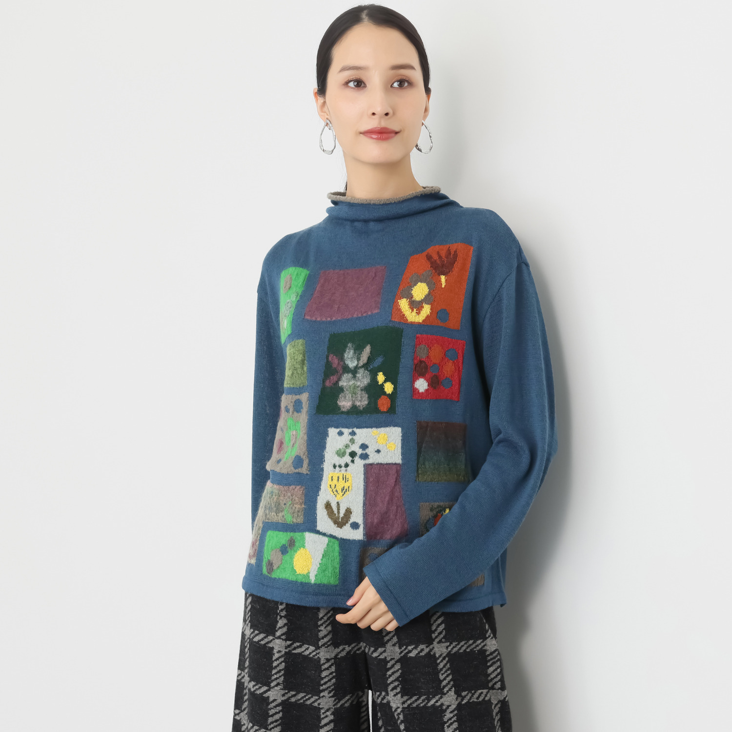 エム　アンド　キョウコ インターシャ プルオーバー