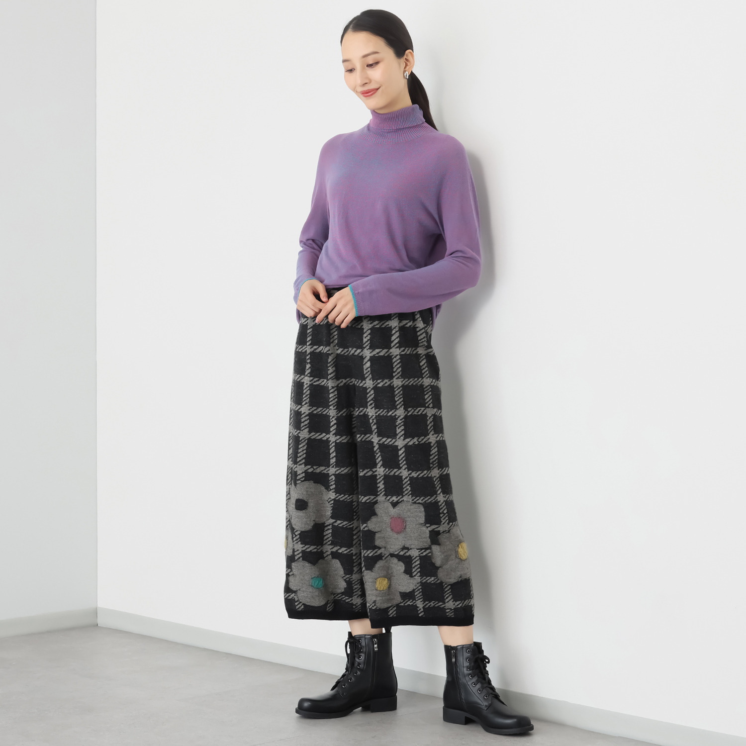 エム　アンド　キョウコ 圧縮ニットパンツ