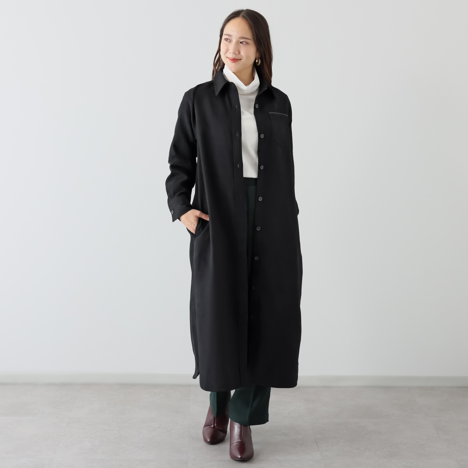 エイジャ 日常を彩る トラディショナルムードな シャツワンピース