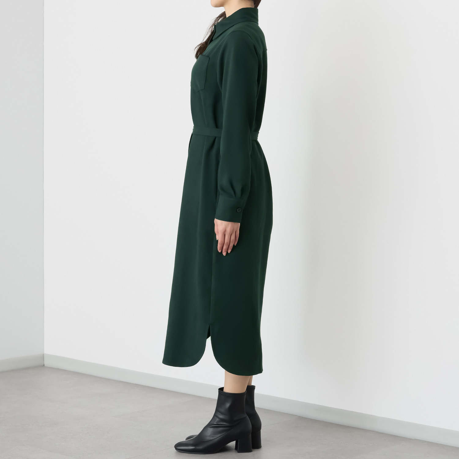 エイジャ 日常を彩る トラディショナルムードな シャツワンピース