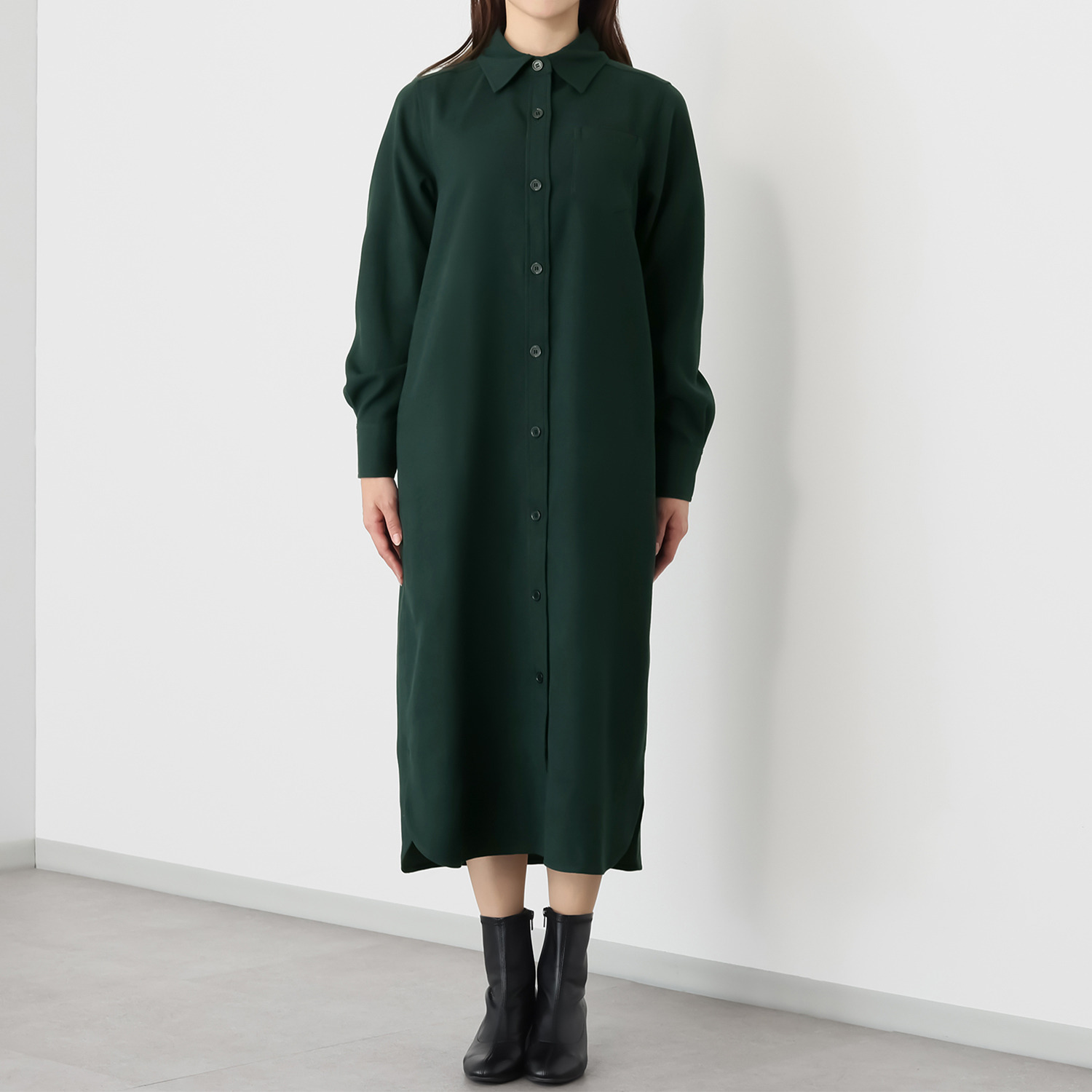 エイジャ 日常を彩る トラディショナルムードな シャツワンピース