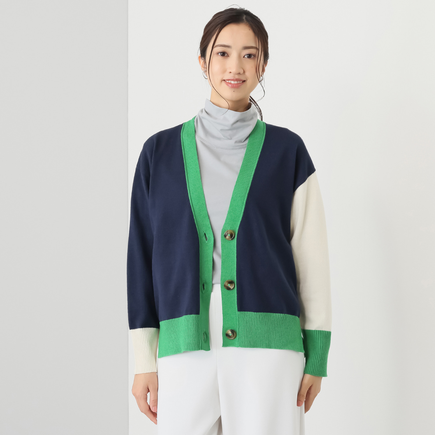 Ｋｕｎｎｙ． カラーブロック カーディガン
