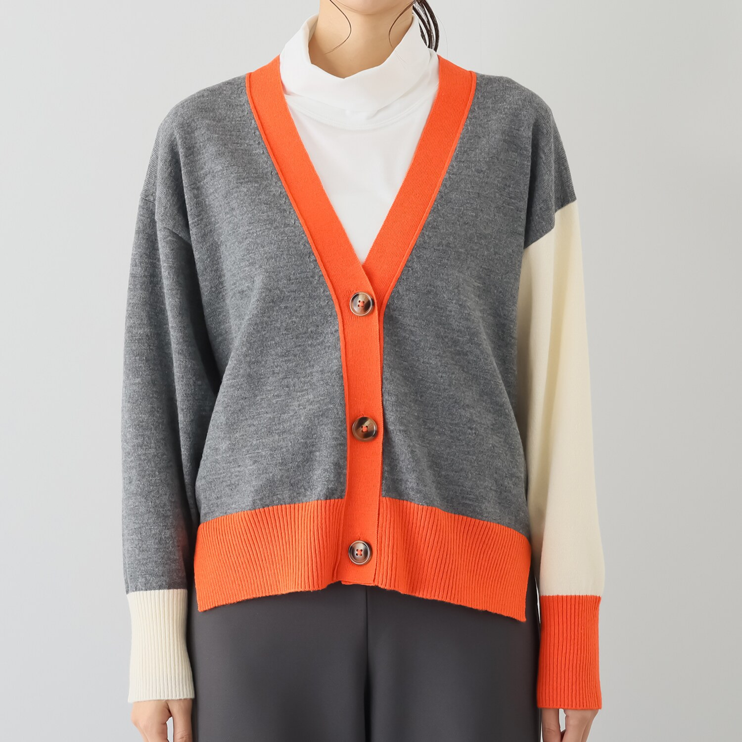 Ｋｕｎｎｙ． カラーブロック カーディガン