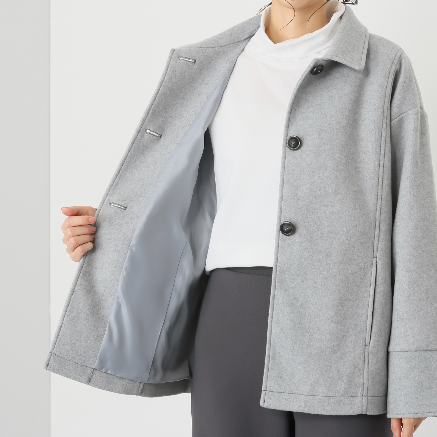 Ｋｕｎｎｙ． ステンカラー ショートコート