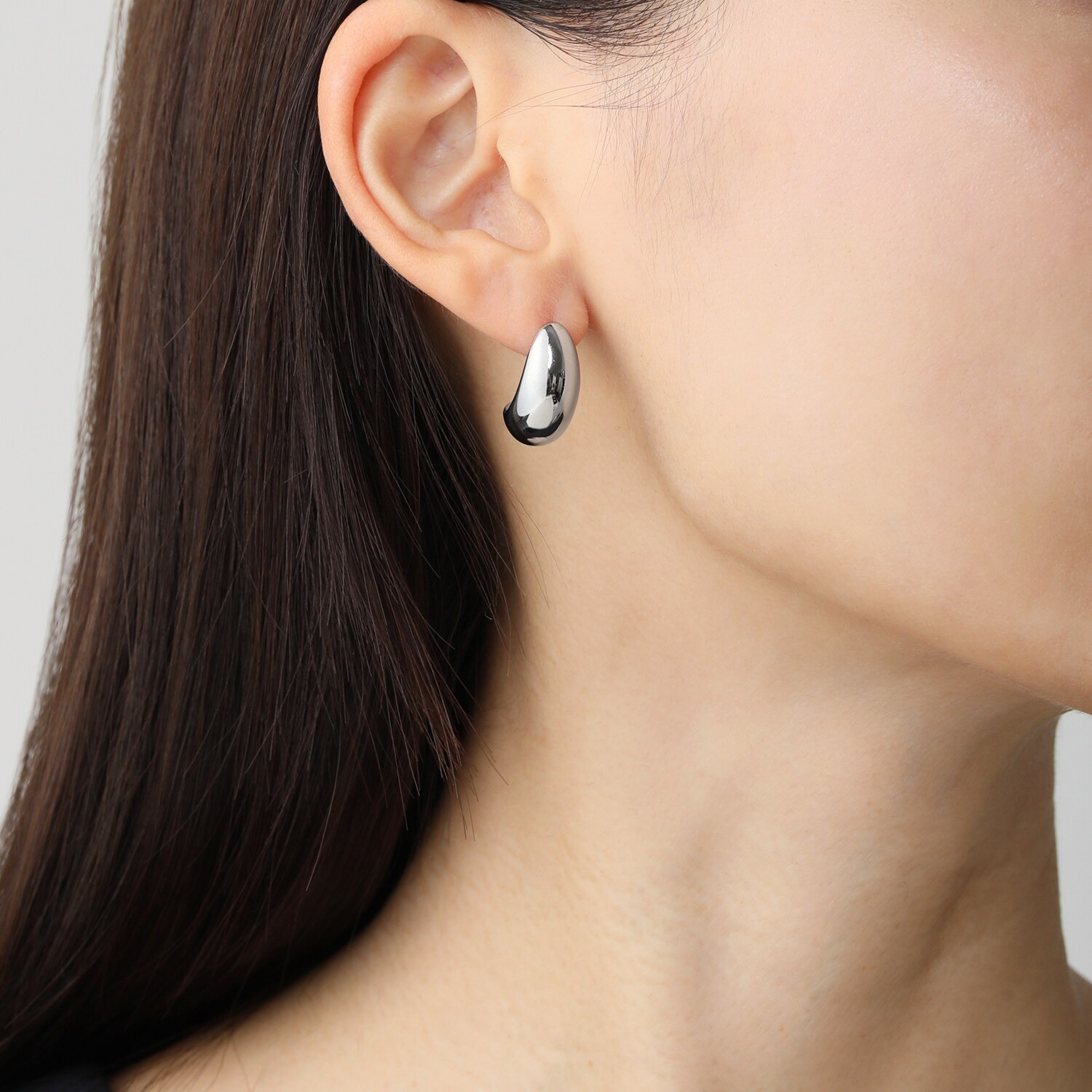 ステロ ステンレス プランプムーン ピアス