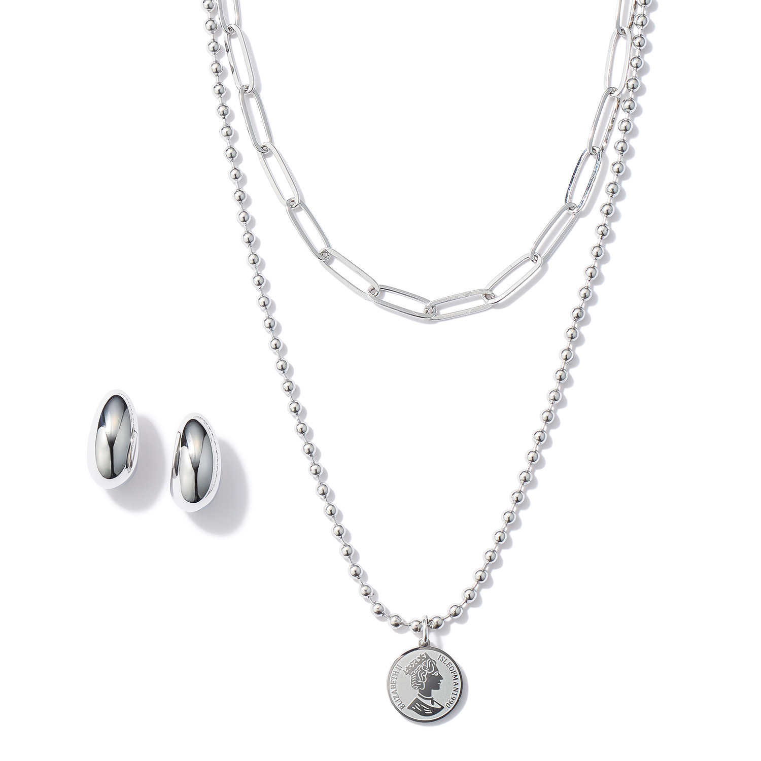 ステロ ステンレス プランプムーン ピアス