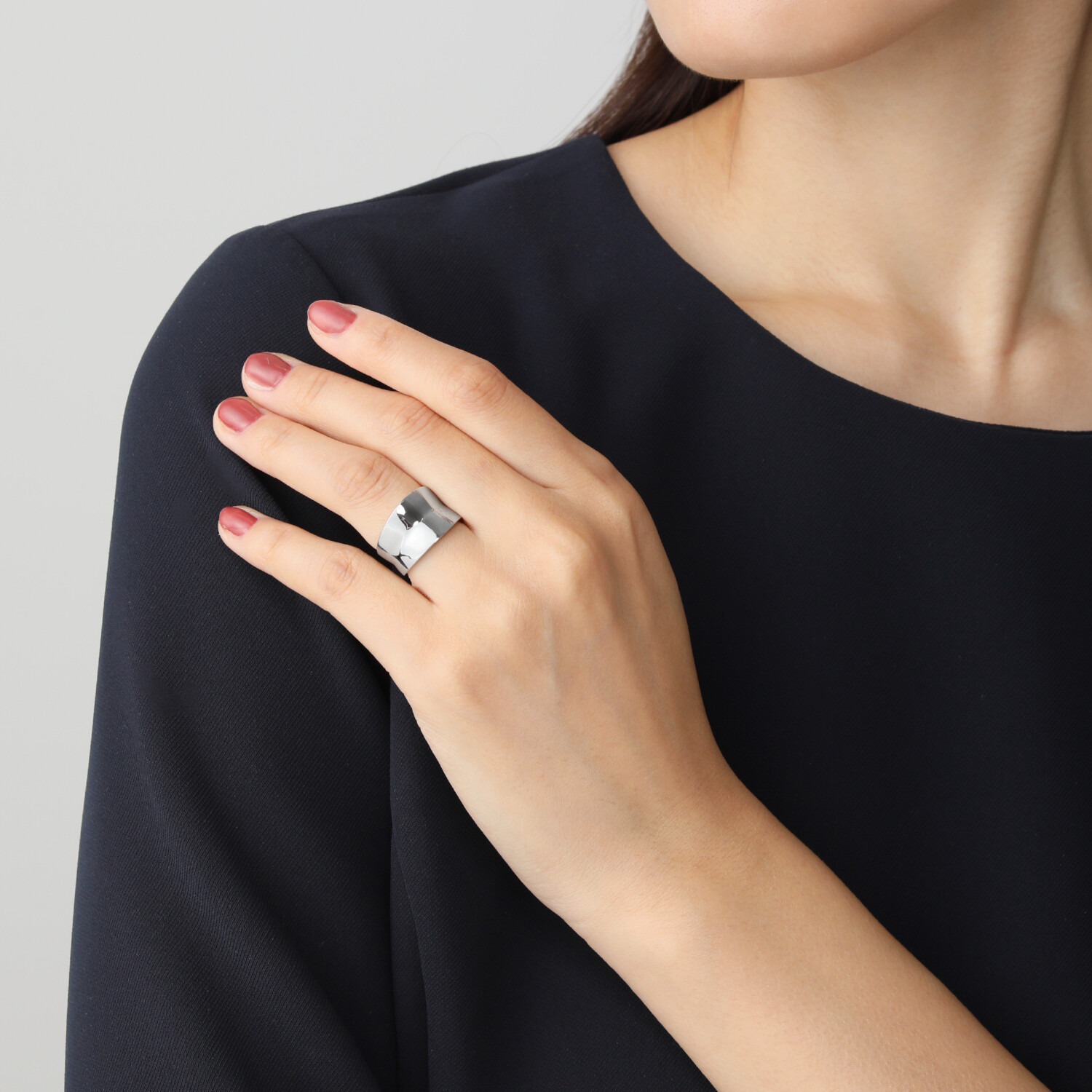 ステロ ステンレス ワイドカーブ リング