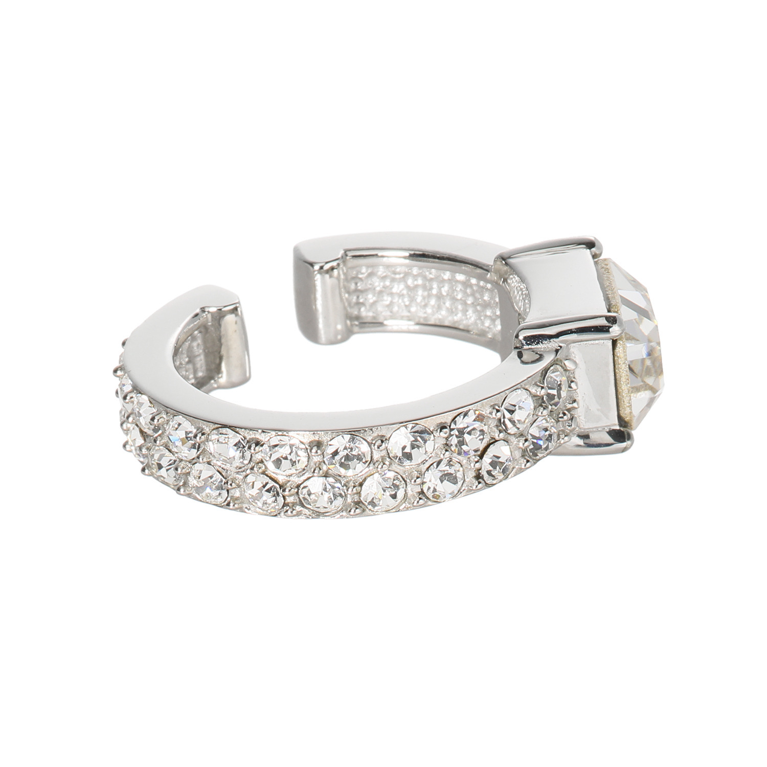 マイビジュー クリスタルガラス＆ ビジュウ オクタゴンシェイプ リバーシブルイヤーカフ ＜片側のみ＞