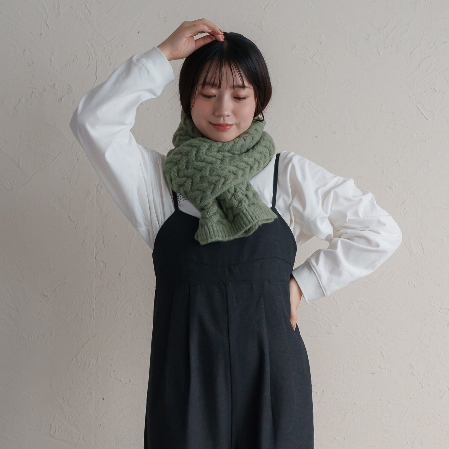 かわいい雑貨屋さん グロリア ジグザグ編み ニットマフラー