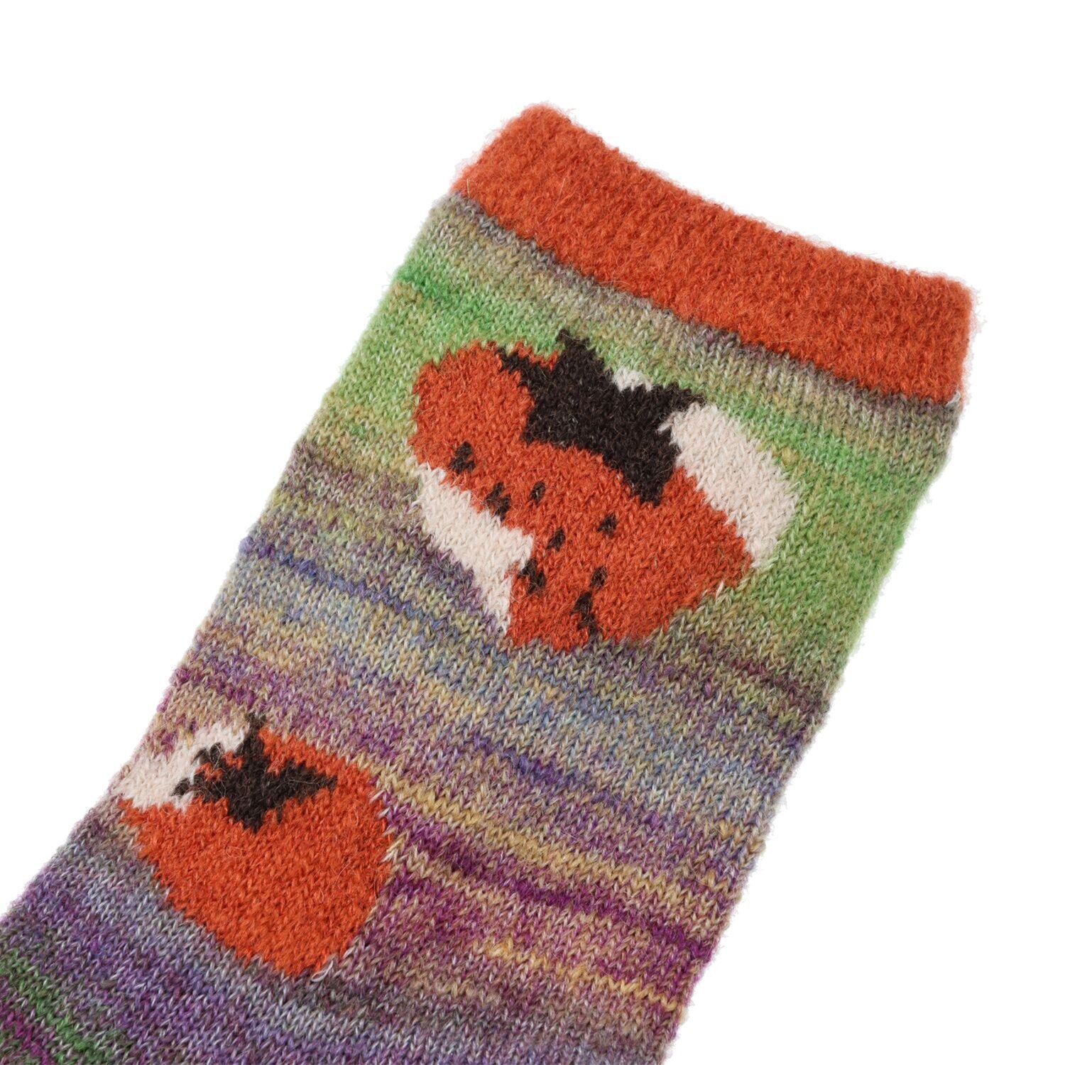 エム　アンド　キョウコ いちご柄 ローゲージソックス