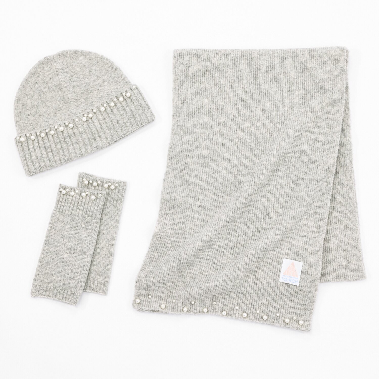 トーチ パールビジュウ ニット小物３点セット