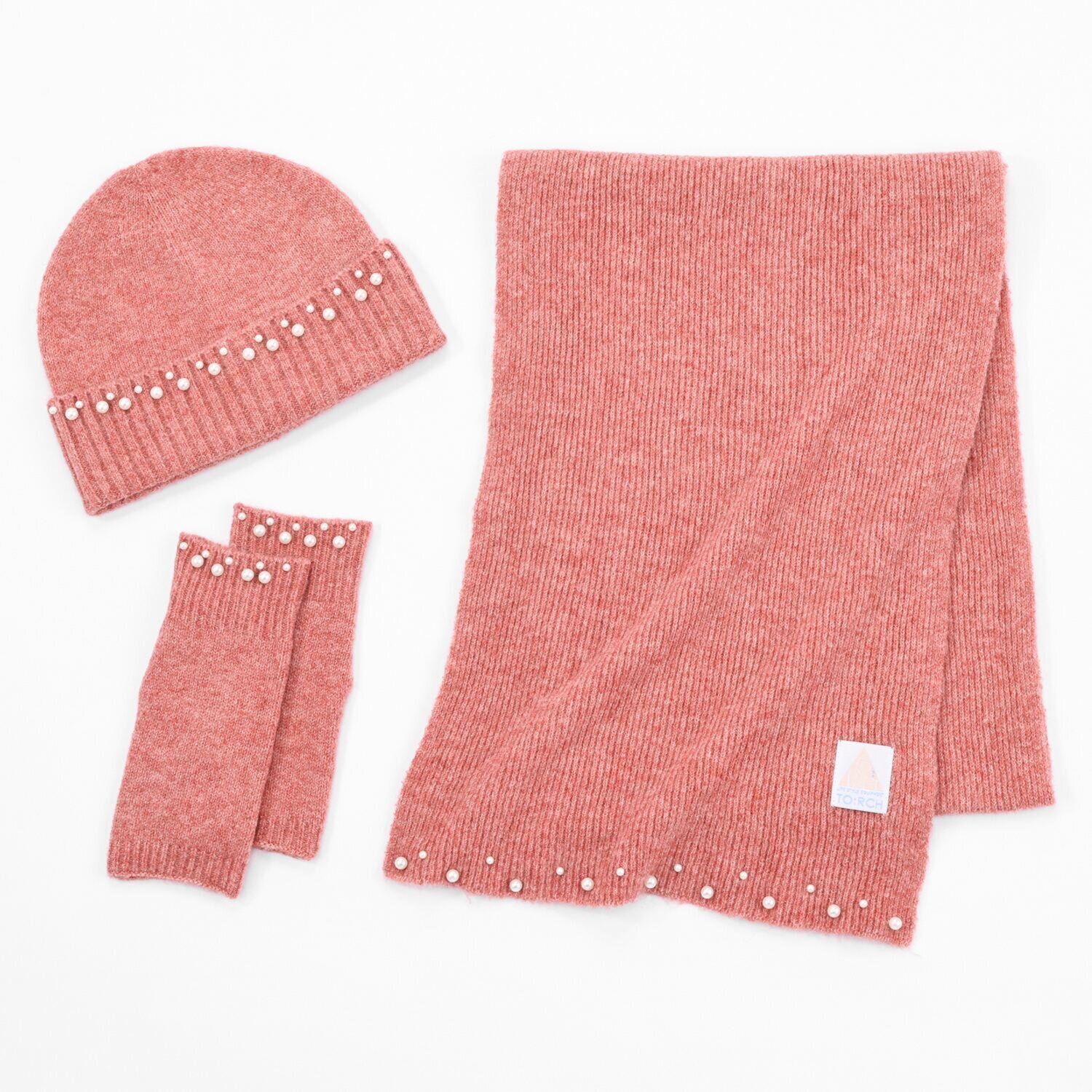 トーチ パールビジュウ ニット小物３点セット