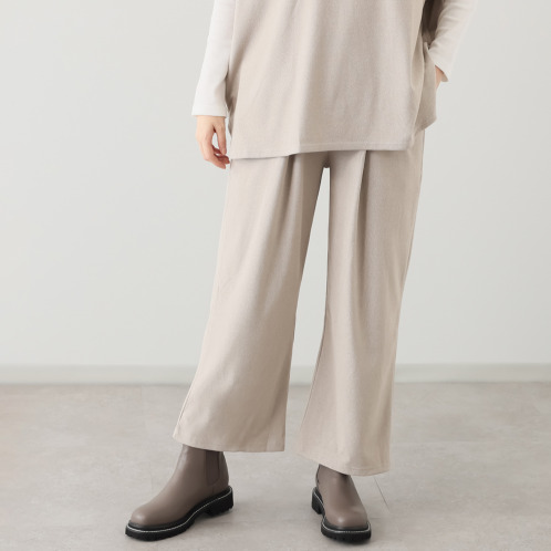 エムエムオー 起毛スムース タックダブル ストレートパンツ エムエムオー 起毛スムース タックダブル ストレートパンツ