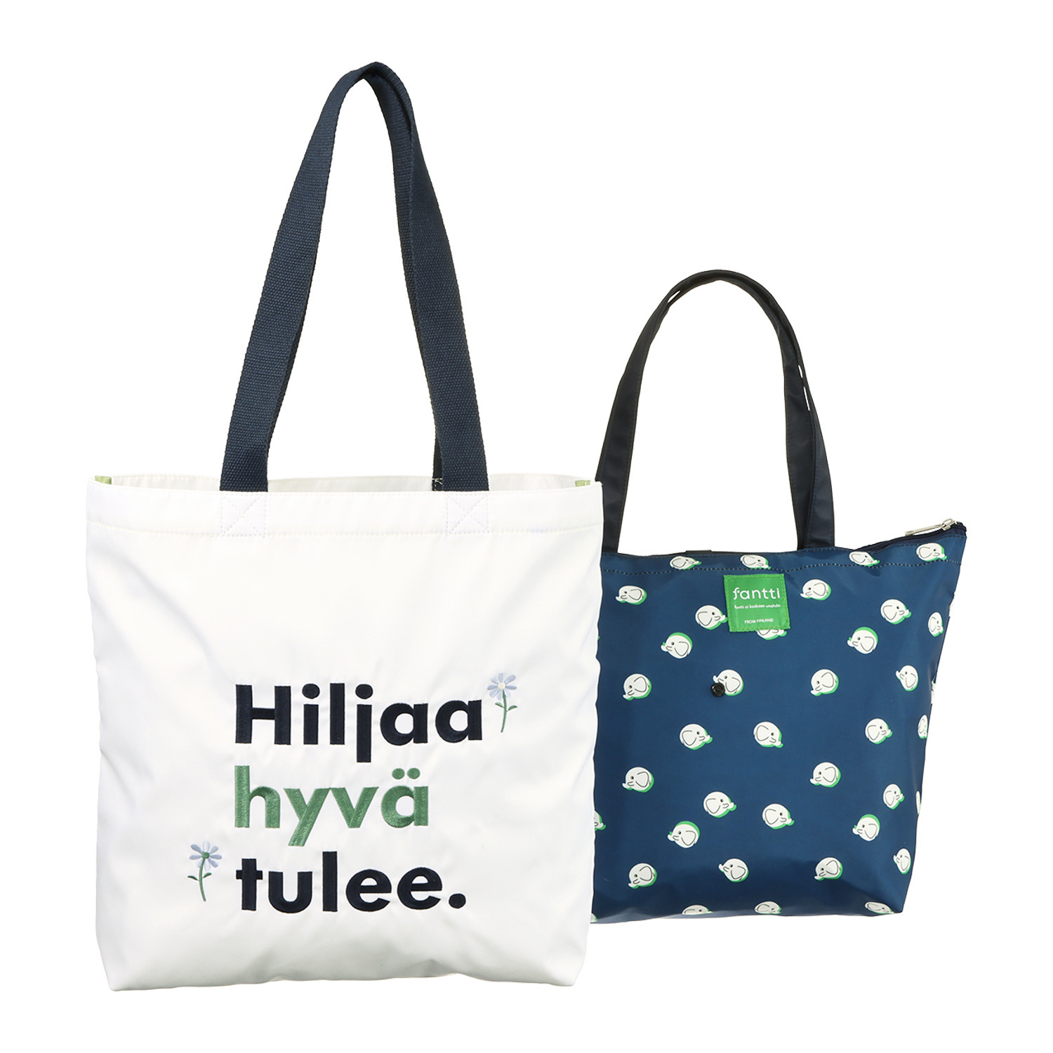 ファンティ 保冷エコバッグ付き ６ポケットで多収納 トートバッグ