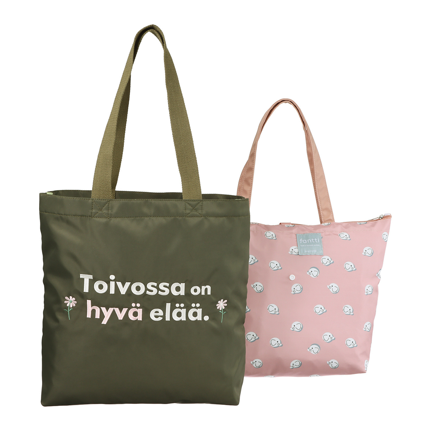 ファンティ 保冷エコバッグ付き ６ポケットで多収納 トートバッグ