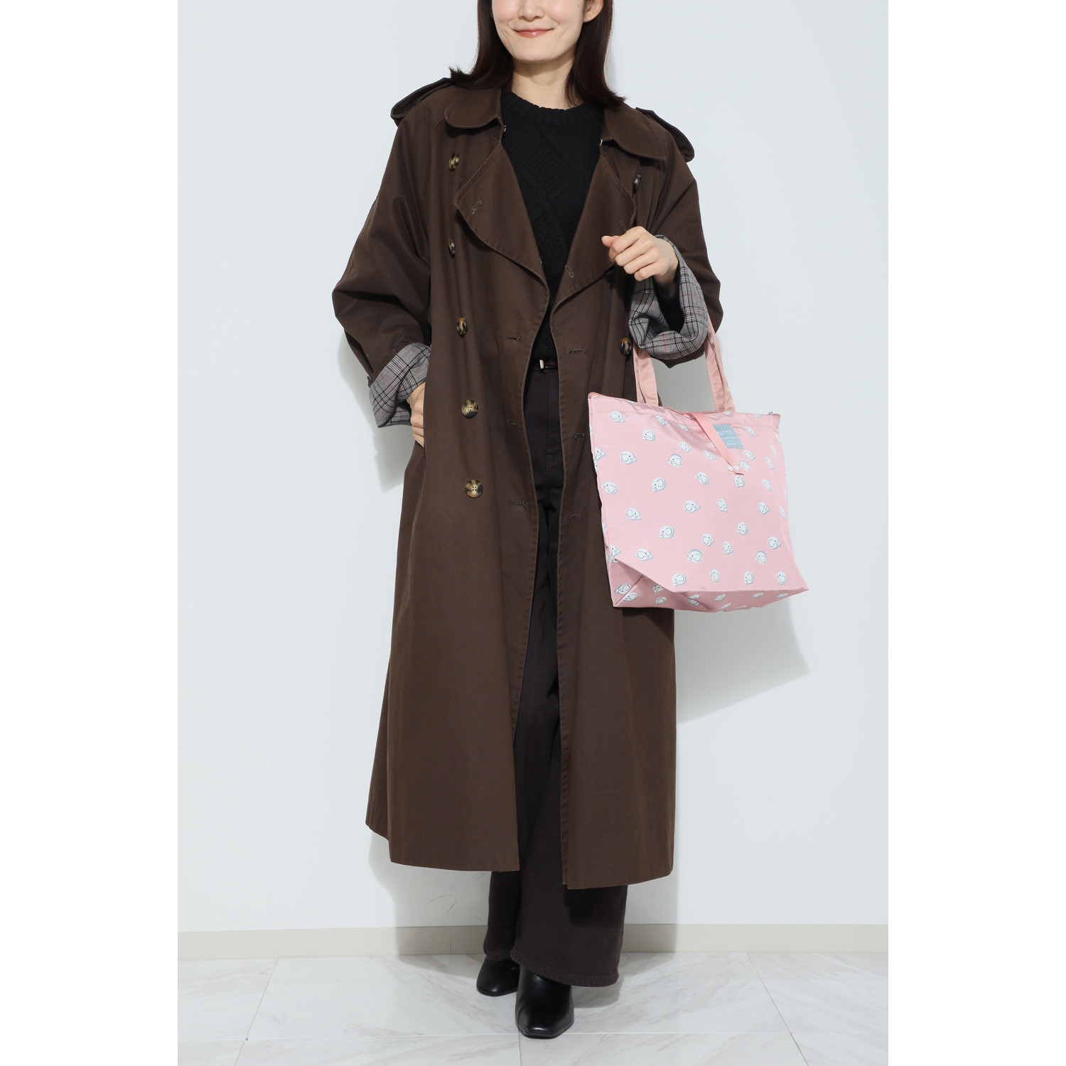 ファンティ 保冷エコバッグ付き ６ポケットで多収納 トートバッグ