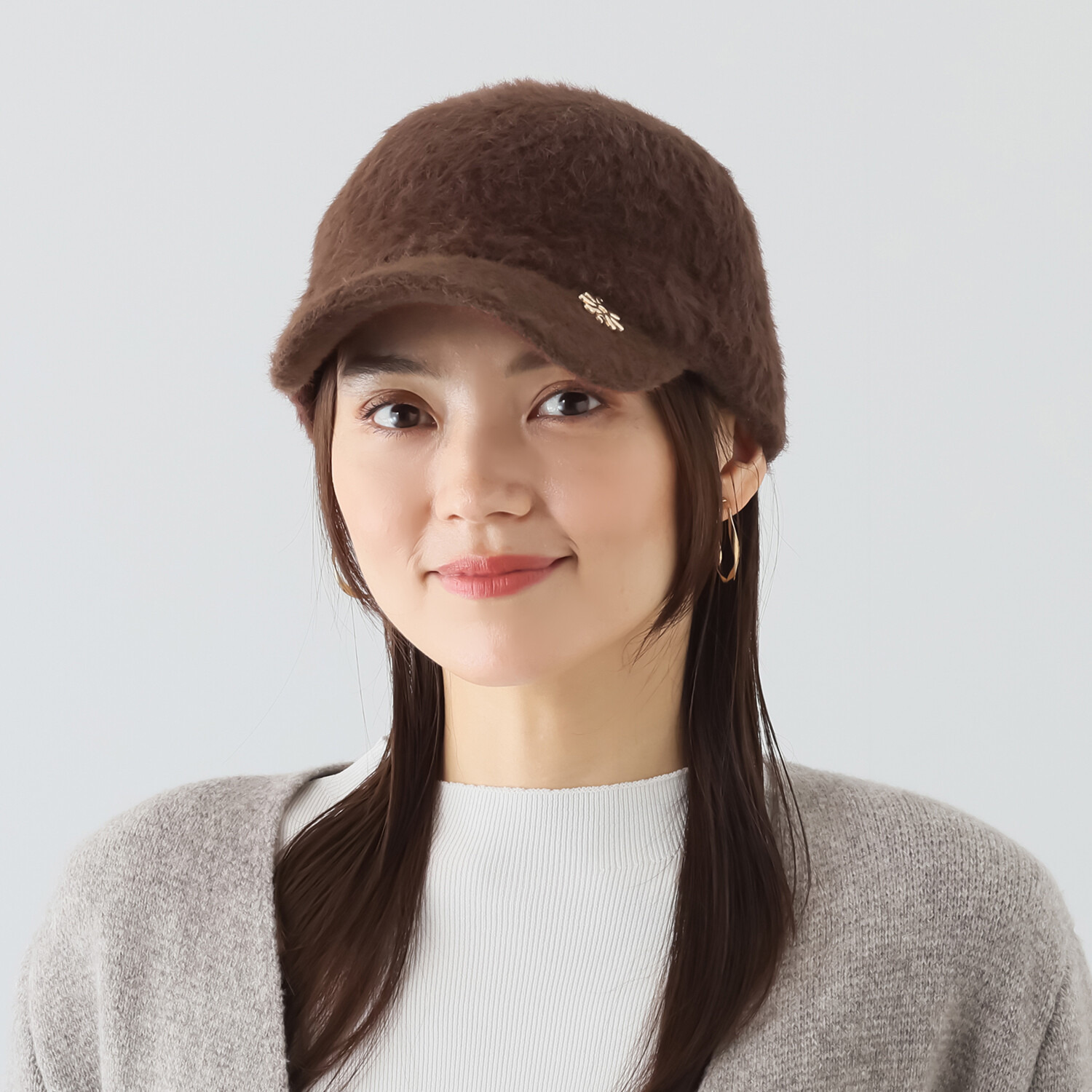 ファンティ ふわふわシャギー 洗える汚れ防止テープ付 サイズ調整可能 キャスケット