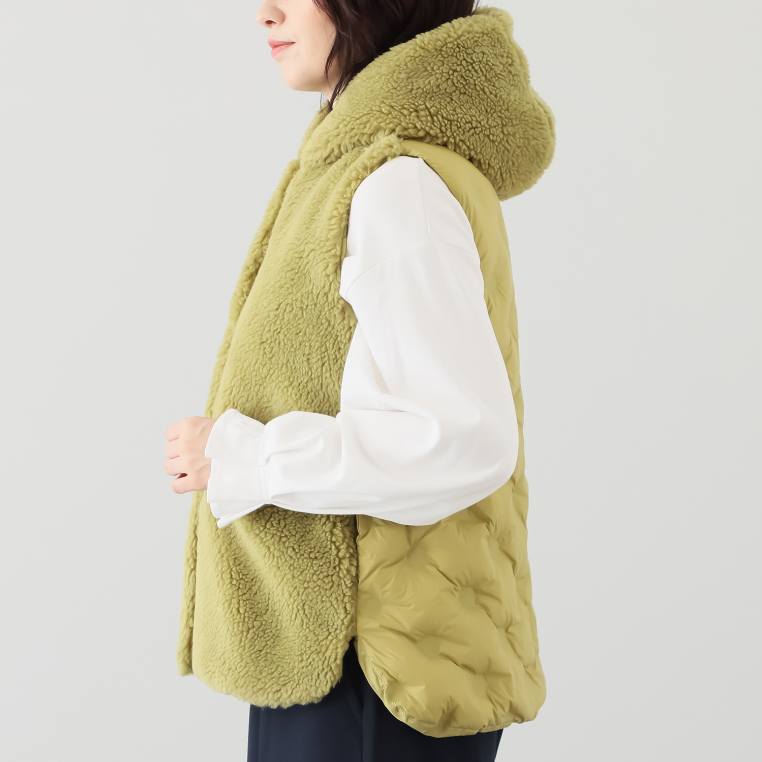 クリン　ヨシキ プードルボア ダウンベスト