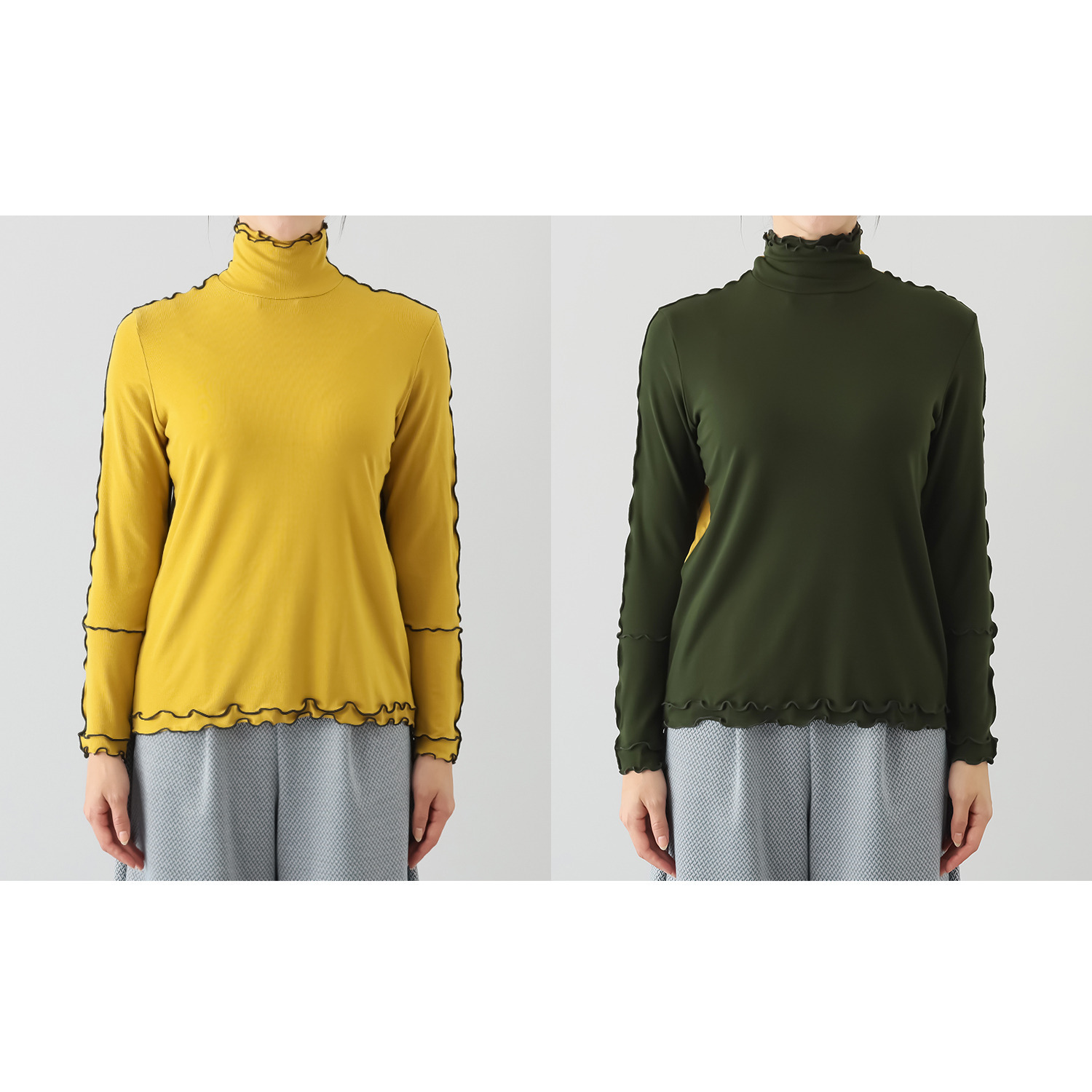 クリン　ヨシキ ベアフライス メロウアクセント バイカラー ２ウェイプルオーバー