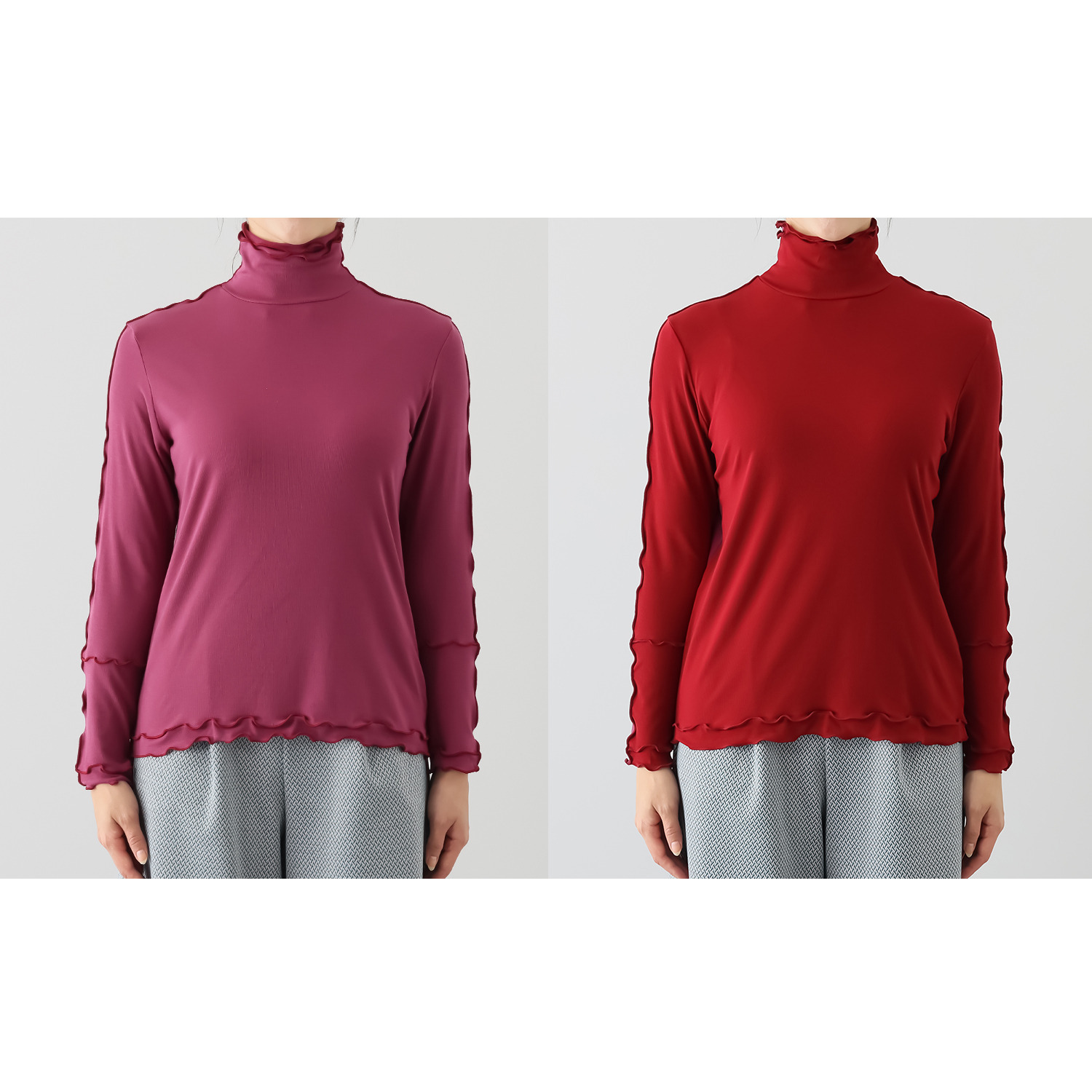 クリン　ヨシキ ベアフライス メロウアクセント バイカラー ２ウェイプルオーバー