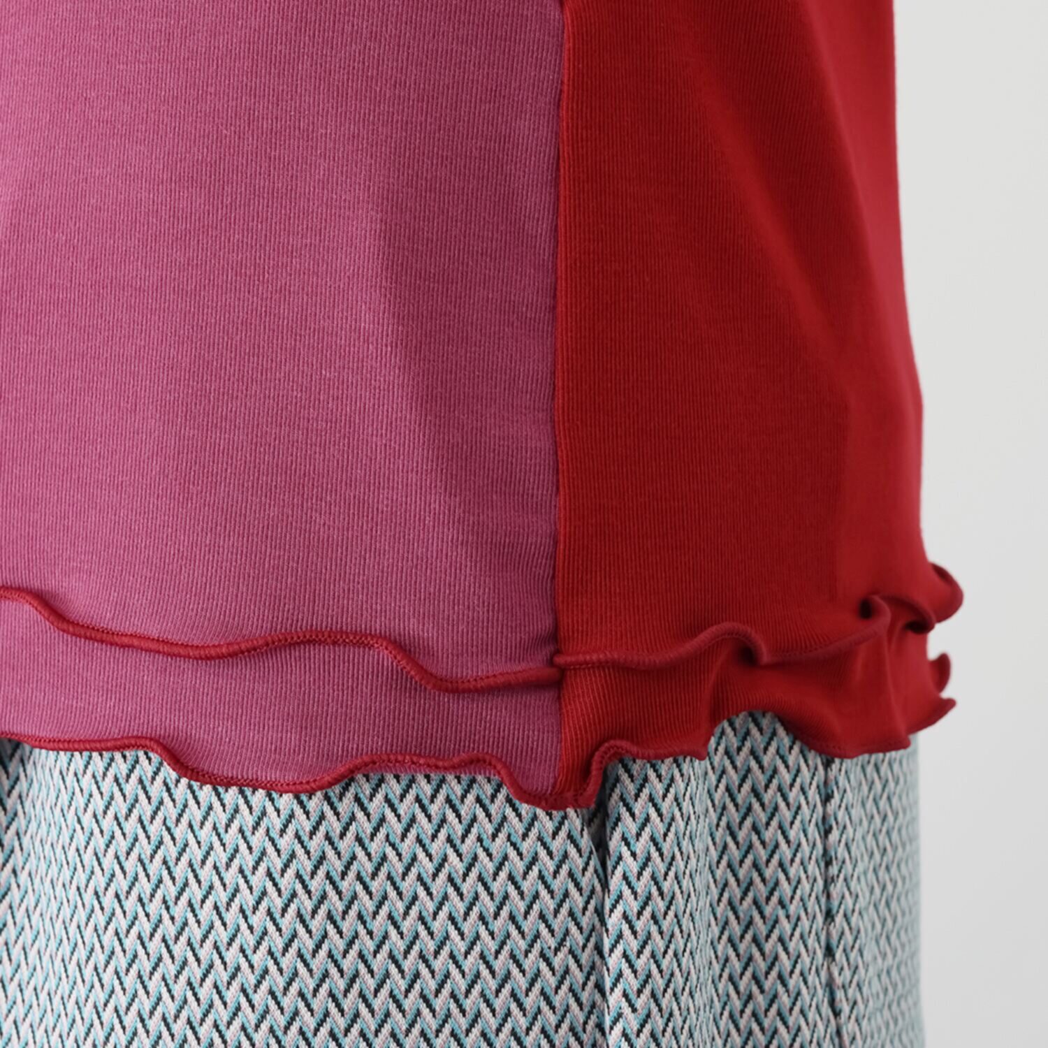 クリン　ヨシキ ベアフライス メロウアクセント バイカラー ２ウェイプルオーバー