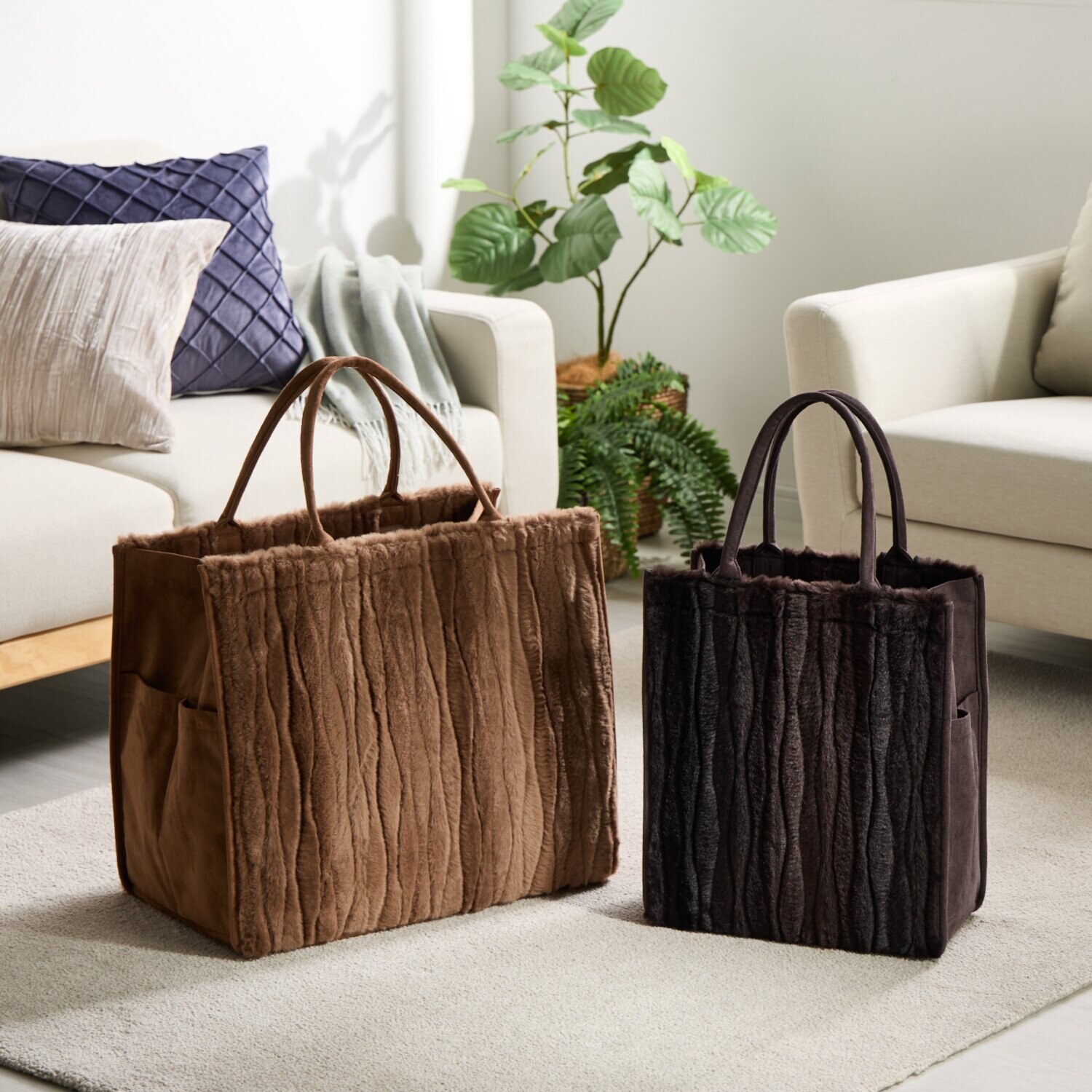 セーブルファータッチ インテリア収納バッグ ＜グラン＞