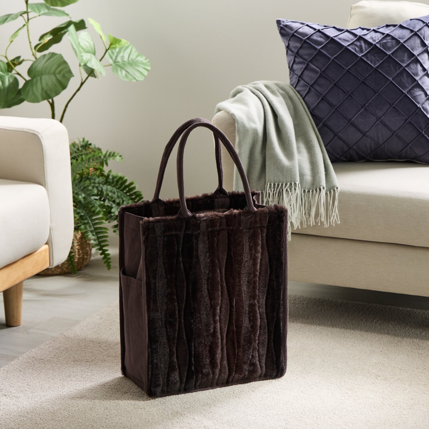 セーブルファータッチ インテリア収納バッグ ＜プティ＞