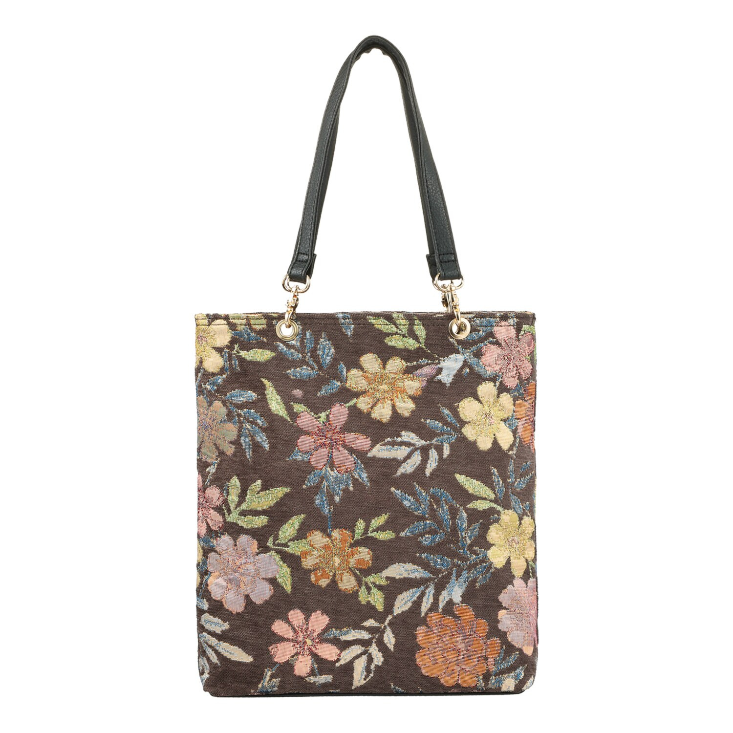 ラルジュ 花柄ジャガード 縦型Ａ４トートバッグ