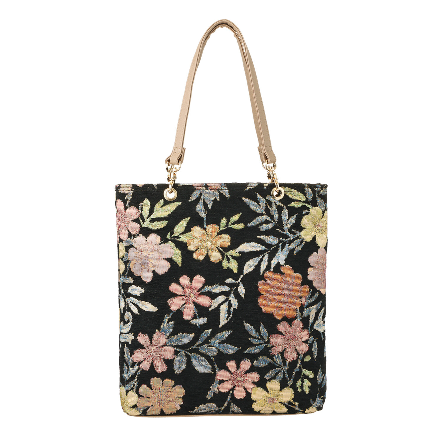 ラルジュ 花柄ジャガード 縦型Ａ４トートバッグ