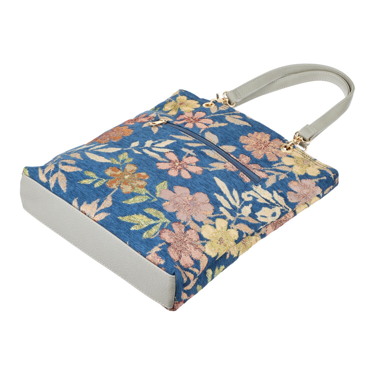 ラルジュ 花柄ジャガード 縦型Ａ４トートバッグ