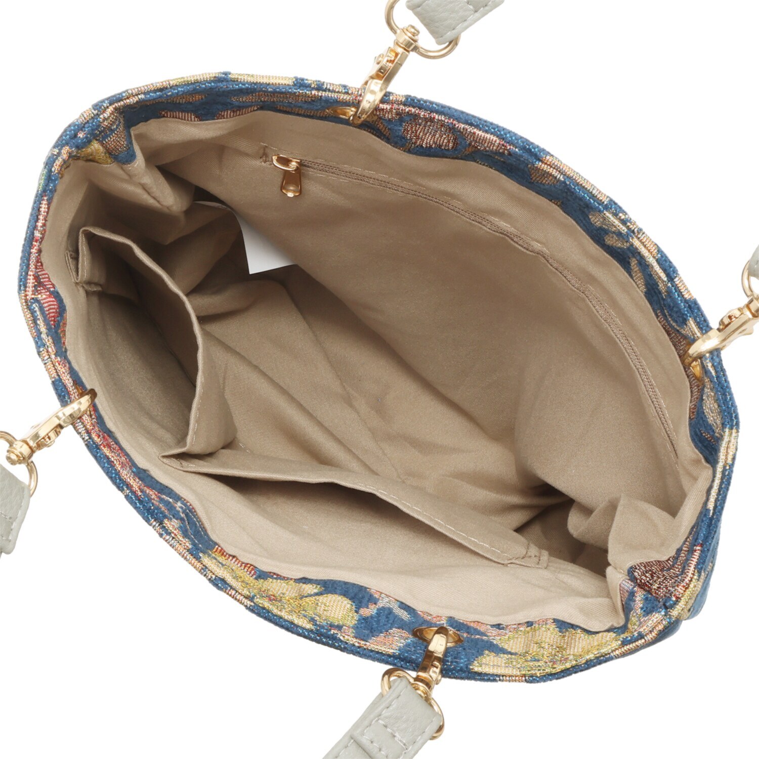 ラルジュ 花柄ジャガード 縦型Ａ４トートバッグ