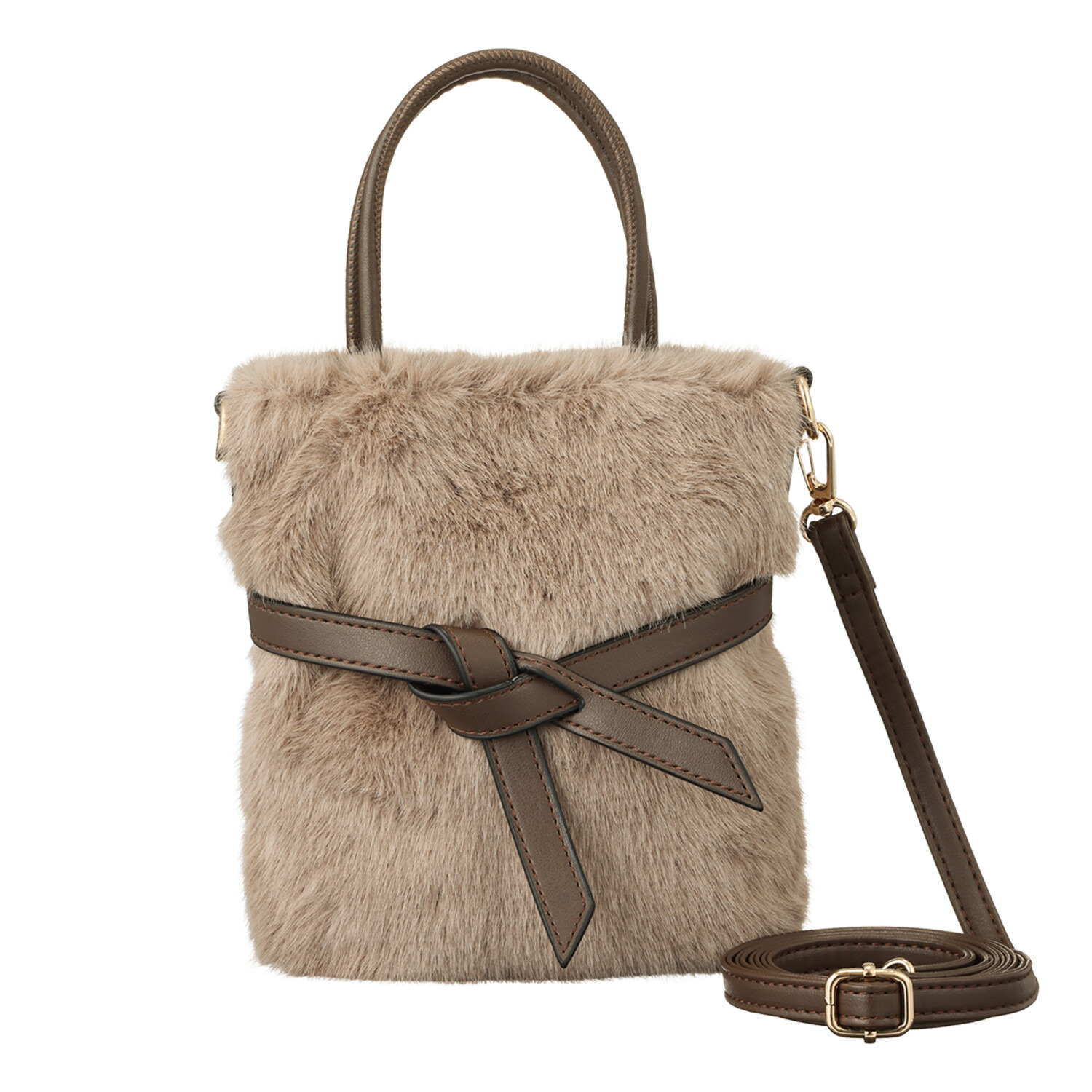 ラルジュ ベルトデザイン ファーポシェット