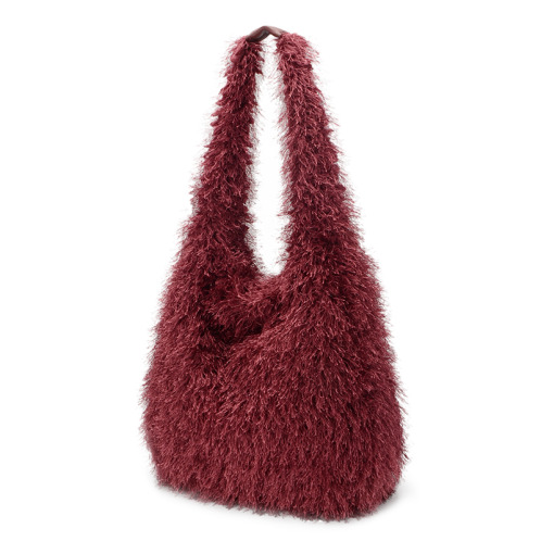 ラルジュ 軽量シャギー ワンハンドルトートバッグ