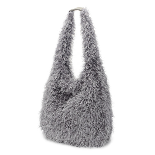 ラルジュ 軽量シャギー ワンハンドルトートバッグ