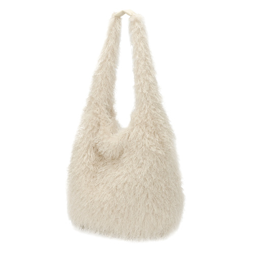 ラルジュ 軽量シャギー ワンハンドルトートバッグ